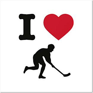 I Love Hockey Funny Posters and Art